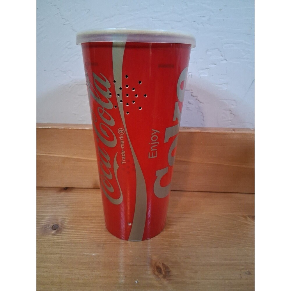 Coca-Cola Cup-Shaped Telephone Phone NO Straw Red White Gold untested As Is